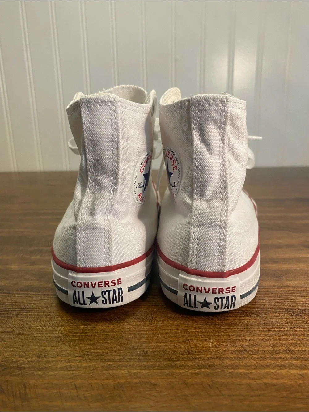 CONVERSE - Kids' White High-Top Canvas Sneakers - Size: Youth US 3